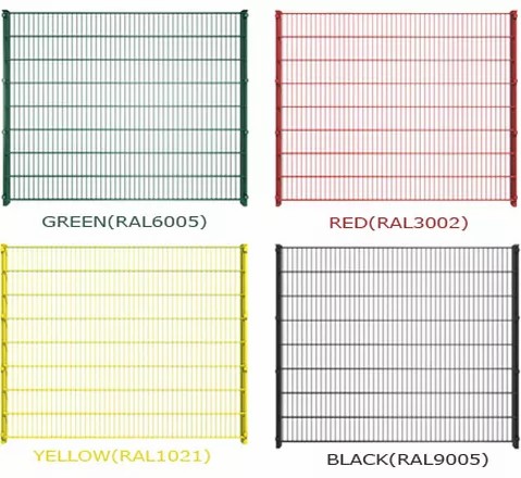 double wire mesh fence color