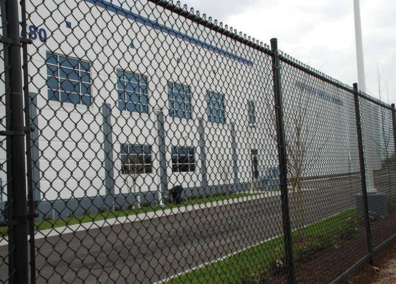 Chain link fence installation