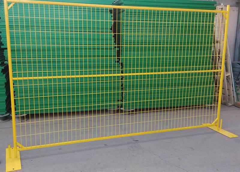 Metal fence in workshop